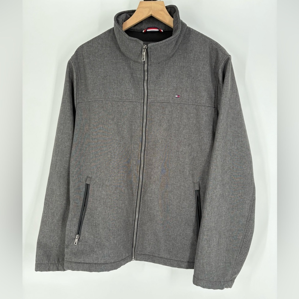 Tommy Hilfiger Heather Gray Logo Patch Jacket